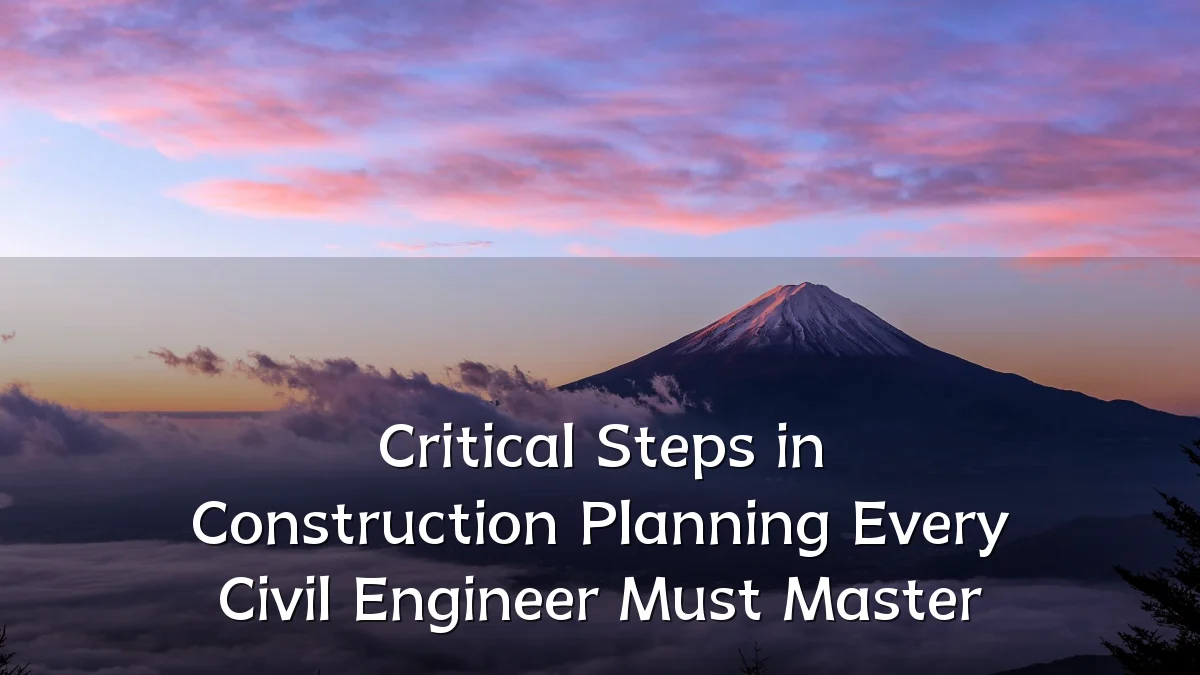 Critical Steps in Construction Planning Every Civil Engineer Must Master