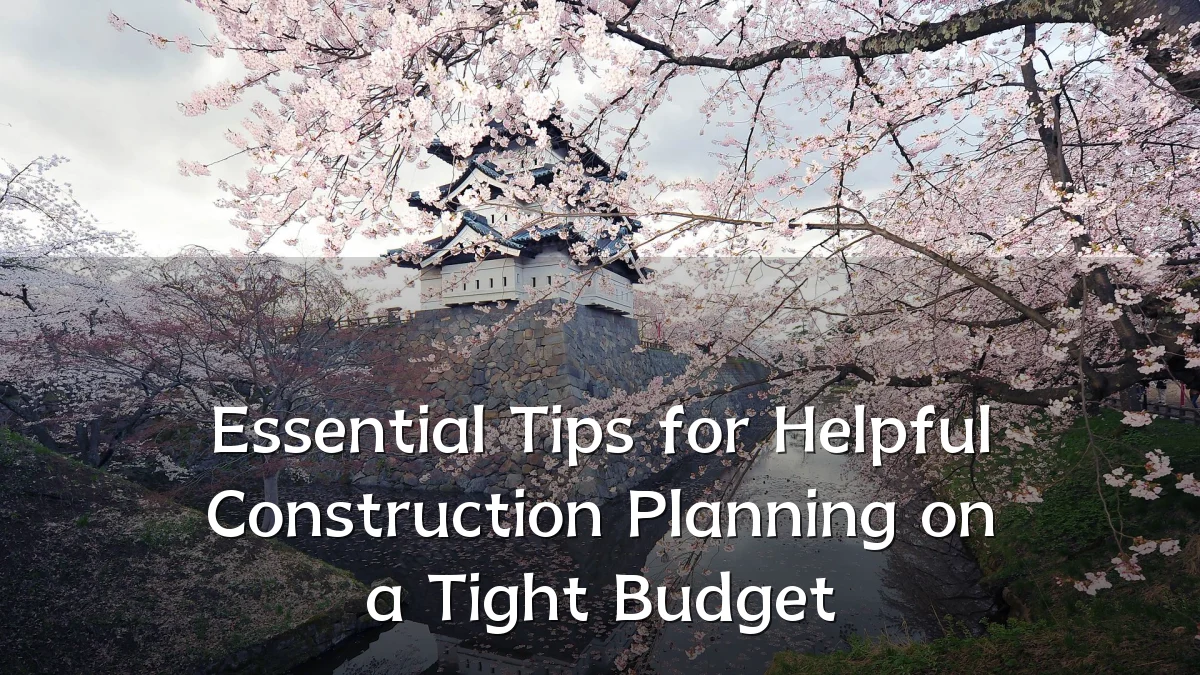Essential Tips for Helpful Construction Planning on a Tight Budget