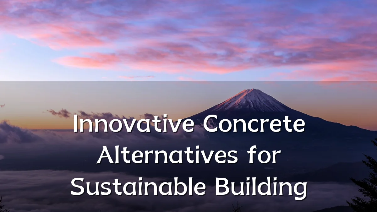 Innovative Concrete Alternatives for Sustainable Building