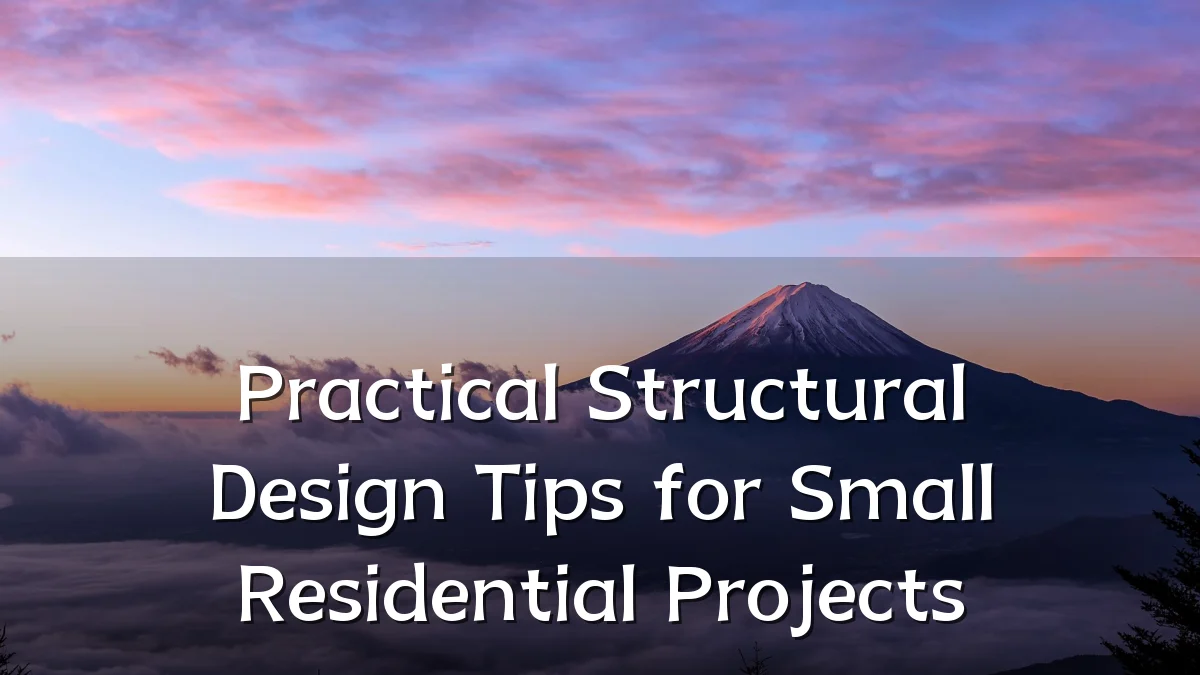 Practical Structural Design Tips for Small Residential Projects