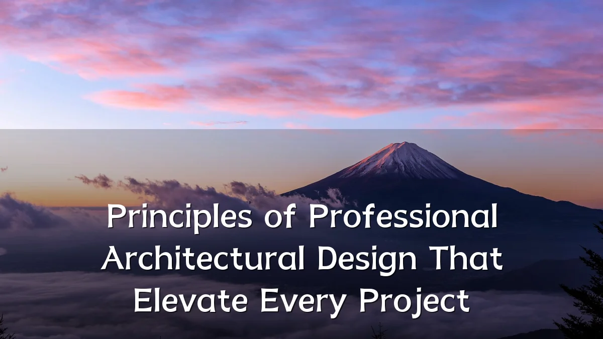 Principles of Professional Architectural Design That Elevate Every Project