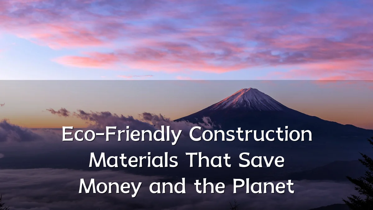 Eco-Friendly Construction Materials That Save Money and the Planet