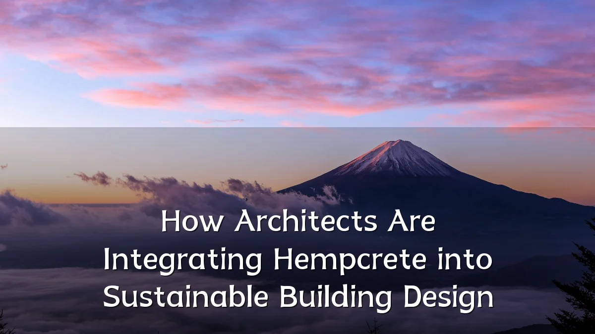 How Architects Are Integrating Hempcrete into Sustainable Building Design