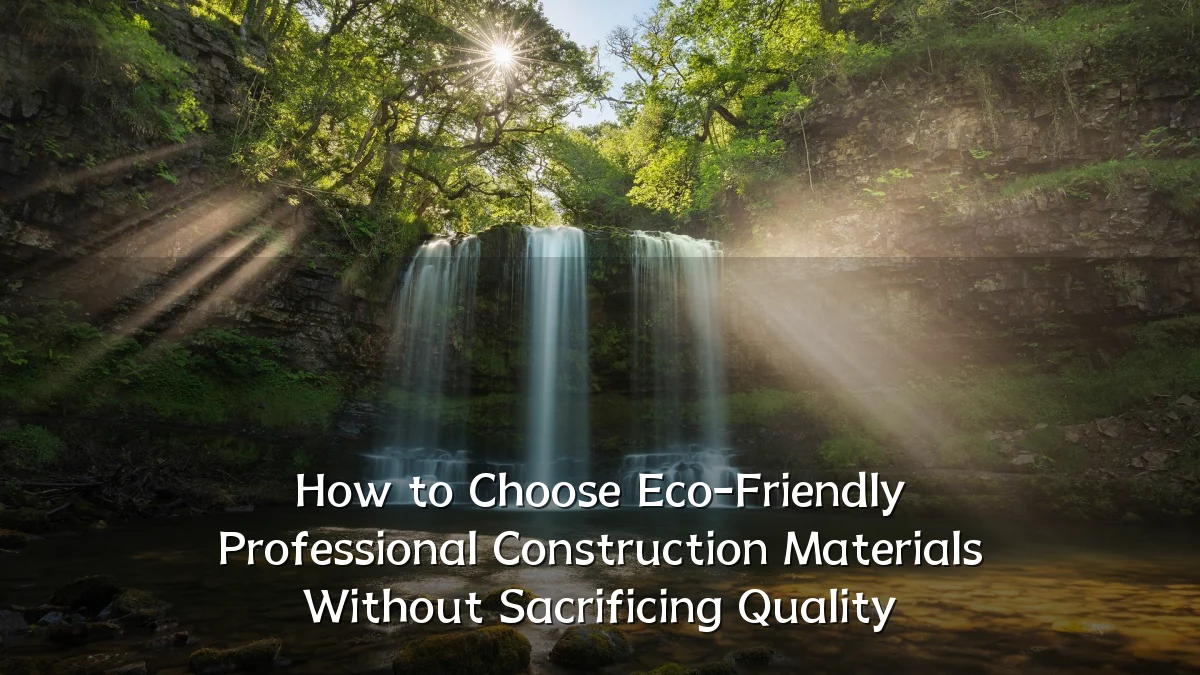How to Choose Eco-Friendly Professional Construction Materials Without Sacrificing Quality