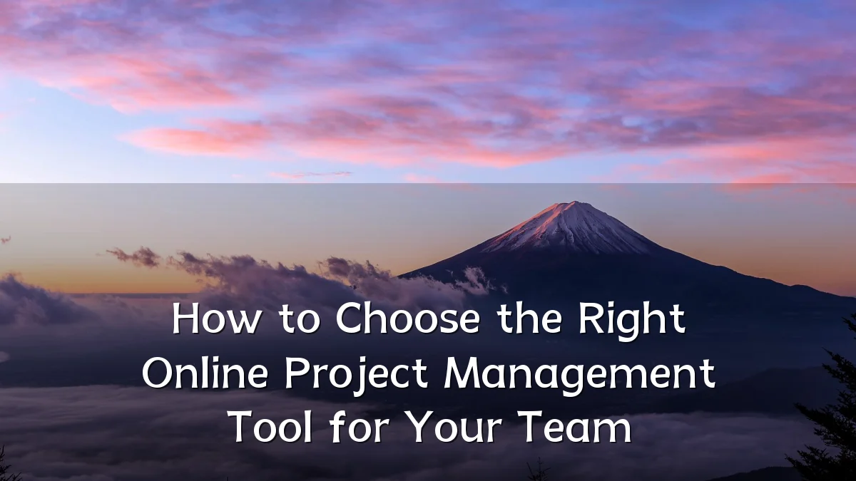 How to Choose the Right Online Project Management Tool for Your Team
