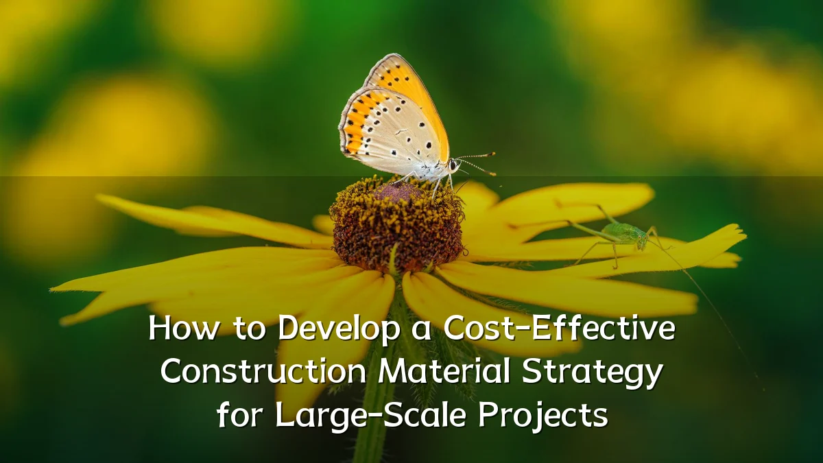 How to Develop a Cost-Effective Construction Material Strategy for Large-Scale Projects
