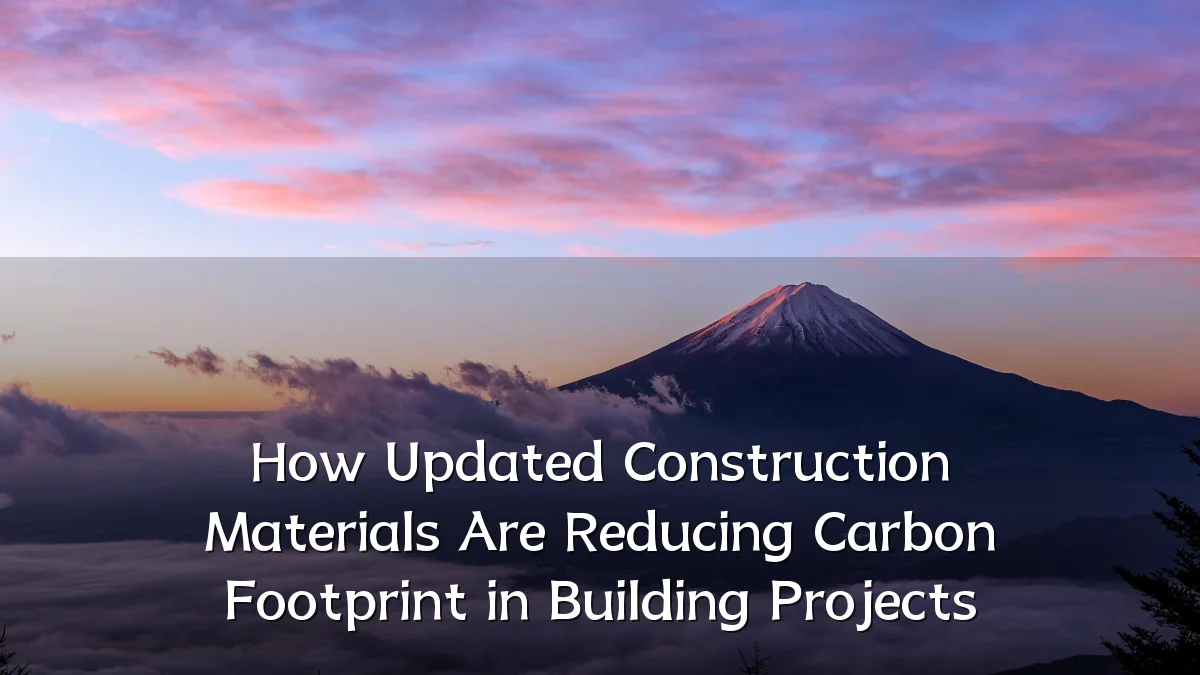 How Updated Construction Materials Are Reducing Carbon Footprint in Building Projects