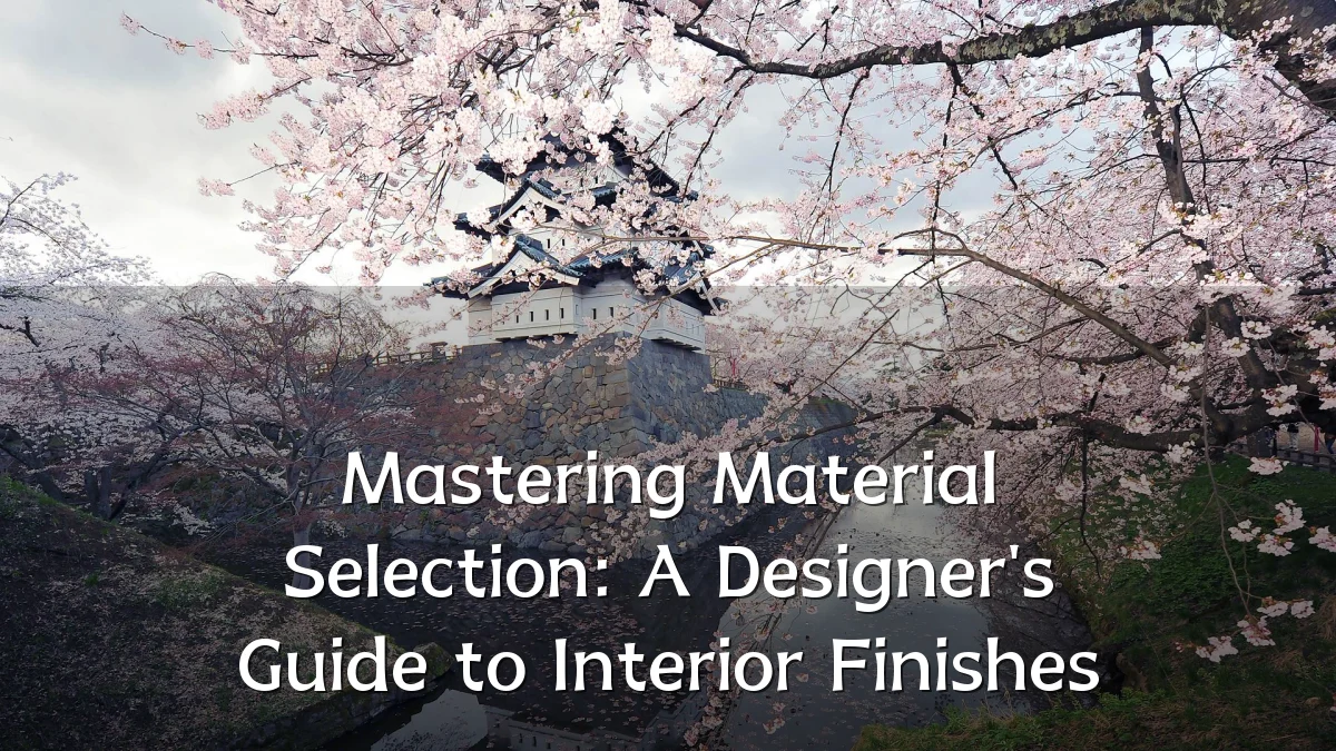 Mastering Material Selection: A Designer's Guide to Interior Finishes