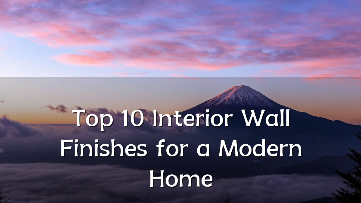 Top 10 Interior Wall Finishes for a Modern Home